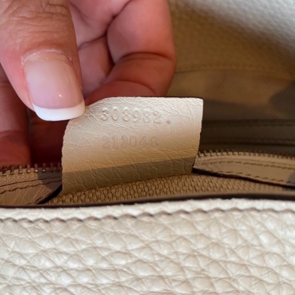 RARE🔥GUCCI soho ivory gold double chain leather bag - Picture 2 of 14